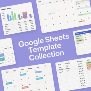Google Sheets Template Collection – Streamline Your Workflow with Ready-Made Spreadsheets