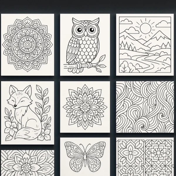 Coloring Book Collection – Creative Designs for Kids & Adults - Image 2